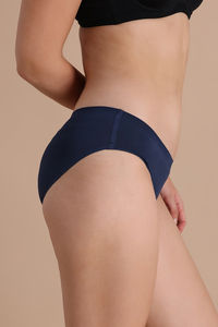 Zivame Low Rise Full Coverage No Visible Panty Line Hipster - Black Iris — thumbnail 2